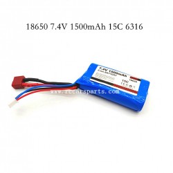 Battery 7.4V 1500mAh 6316 For SCY RC Car 16307PRO Parts