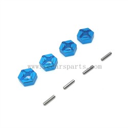 MJX Hyper Go 16208 RC Car Parts Upgrade Metal Wheel Hex-Blue