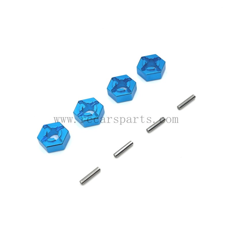 MJX Hyper Go 16208 RC Car Parts Upgrade Metal Wheel Hex-Blue