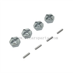 1/16 MJX Hyper Go 16208 Parts Upgrade Metal Wheel Hex-Grey