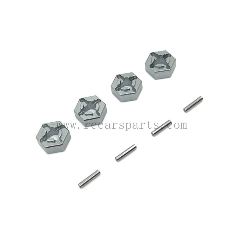 1/16 MJX Hyper Go 16208 Parts Upgrade Metal Wheel Hex-Grey