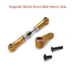 MJX 16208 HYPER GO 1/16 Brushless Parts Upgrade Metal Servo Rod+Servo Arm-Gold