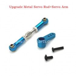 Upgrade Parts For MJX 16208 Upgrade Metal Servo Rod+Servo Arm-Blue 1/16 RC Car Parts