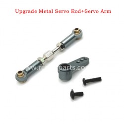 MJX 1/16 Hyper Go 16208 Upgrade Metal Servo Rod+Servo Arm-Grey