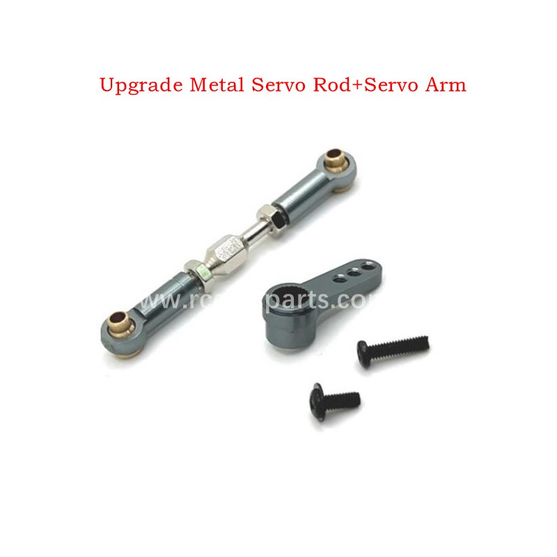 MJX 1/16 Hyper Go 16208 Upgrade Metal Servo Rod+Servo Arm-Grey