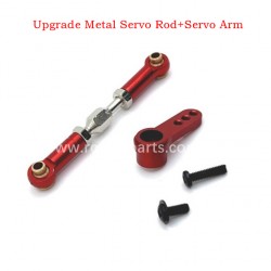 Hyper Go 16208 Upgrade Metal Servo Rod+Servo-Red