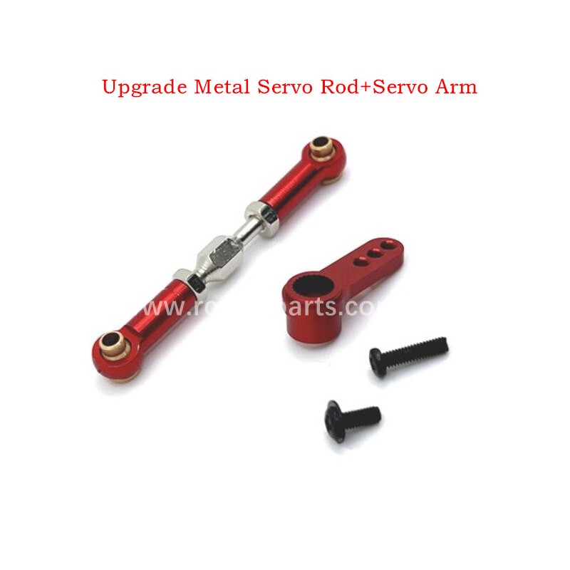 Hyper Go 16208 Upgrade Metal Servo Rod+Servo-Red