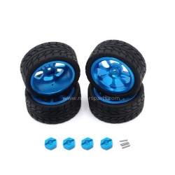 MJX 16208 hyper Go 1/16 RC Car Parts Upgrade Metal Tire-Blue