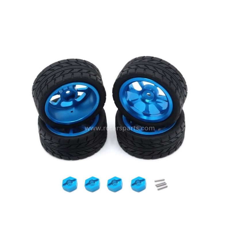 MJX 16208 hyper Go 1/16 RC Car Parts Upgrade Metal Tire-Blue