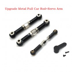 MJX 16208 Hyper Go RC Car Parts Upgrade Metal Full Car Rod+Servo Arm Black