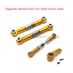 MJX 16208 HYPER GO 1/16 Brushless Parts Upgrade Metal Full Car Rod+Servo Arm-Gold