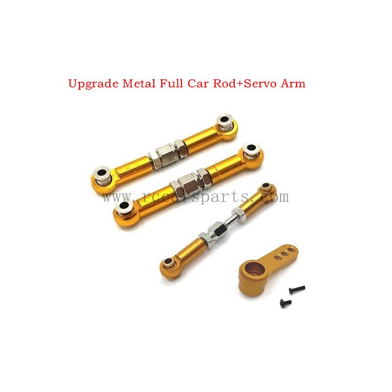 MJX 16208 HYPER GO 1/16 Brushless Parts Upgrade Metal Full Car Rod+Servo Arm-Gold