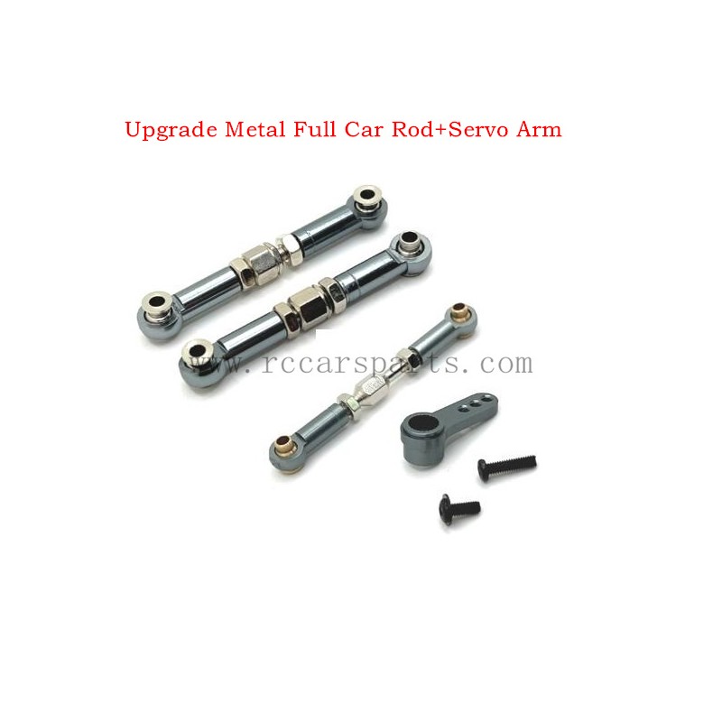 MJX 1/16 Hyper Go 16208 Upgrade Metal Full Car Rod+Servo Arm-Titanium