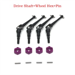 MJX 16208 1/16 RC Car Parts Drive Shaft+Wheel Hex+Pin-Purple