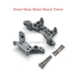 Hyper Go 16208 Upgrade Parts Front+Rear Metal Shock Tower-Grey