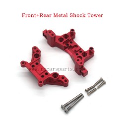 MJX 16208 hyper Go upgrade parts Front+Rear Metal Shock Tower-Red