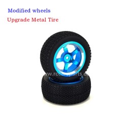 MJX 16208 hyper Go 1/16 RC Car Parts Upgrade Metal Tire-Blue