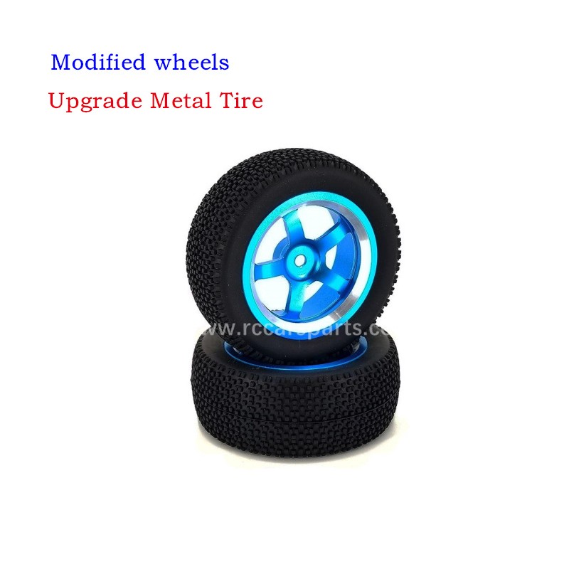 MJX 16208 hyper Go 1/16 RC Car Parts Upgrade Metal Tire-Blue