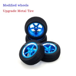 MJX 16208 hyper Go 1/16 RC Car Parts Upgrade Metal Tire-Blue