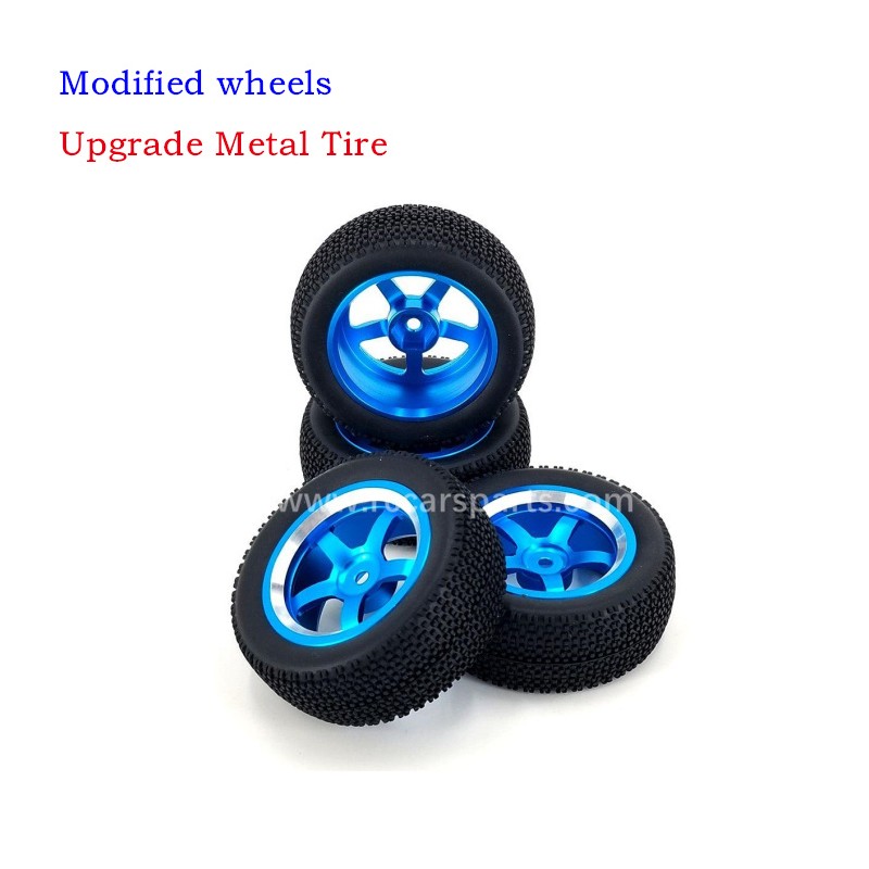 MJX 16208 hyper Go 1/16 RC Car Parts Upgrade Metal Tire-Blue