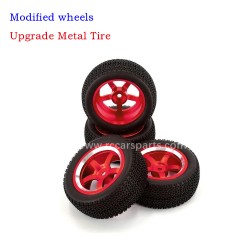 RC Car MJX 16208 hyper Go 1/16 Parts Upgrade Metal Tire-Red