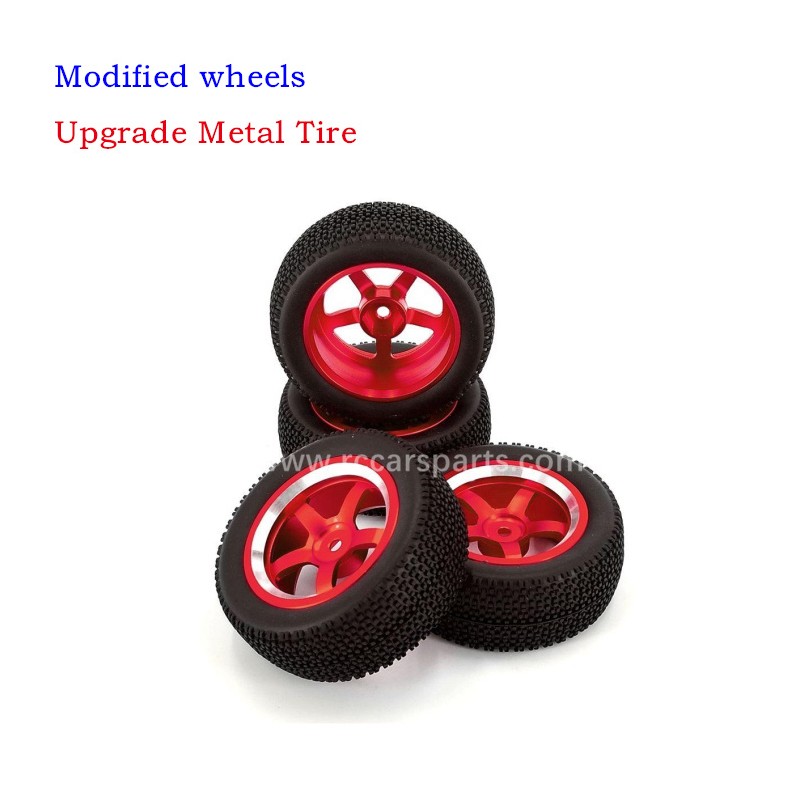 RC Car MJX 16208 hyper Go 1/16 Parts Upgrade Metal Tire-Red