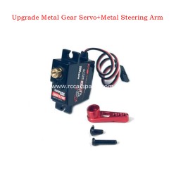 RC Car MJX 16208 hyper Go 1/16 Parts Upgrade Metal Gear Servo+Metal Steering Arm-Red