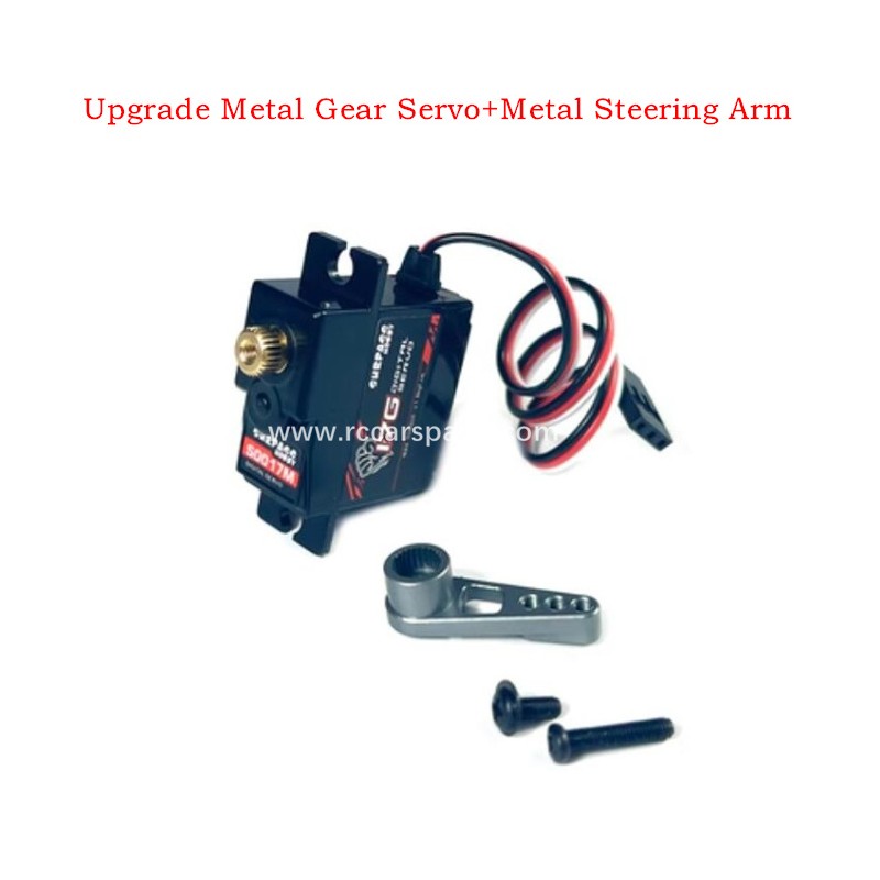 1/16 MJX Hyper Go 16208 Parts Upgrade Metal Gear Servo+Metal Steering Arm-Grey