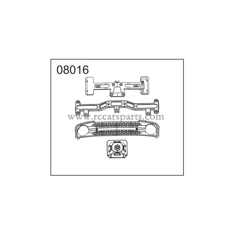 RC Car HB Toys R1001 Accessories 08016 Front And Rear Lamp Rack+Spare Tire Rack