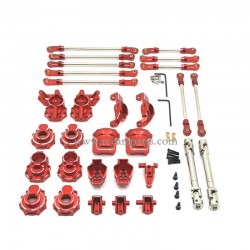 HB R1001 R1002 R1003 RTR 1/10 Upgrade Metal Kit Red+Silver