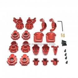 HB R1001 R1002 R1003 RTR 1/10 Upgrade Metal Kit Red+Silver