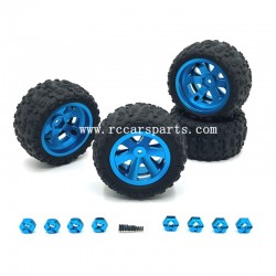 Upgrade Metal Wheels Blue For SCY 16101 RC Car