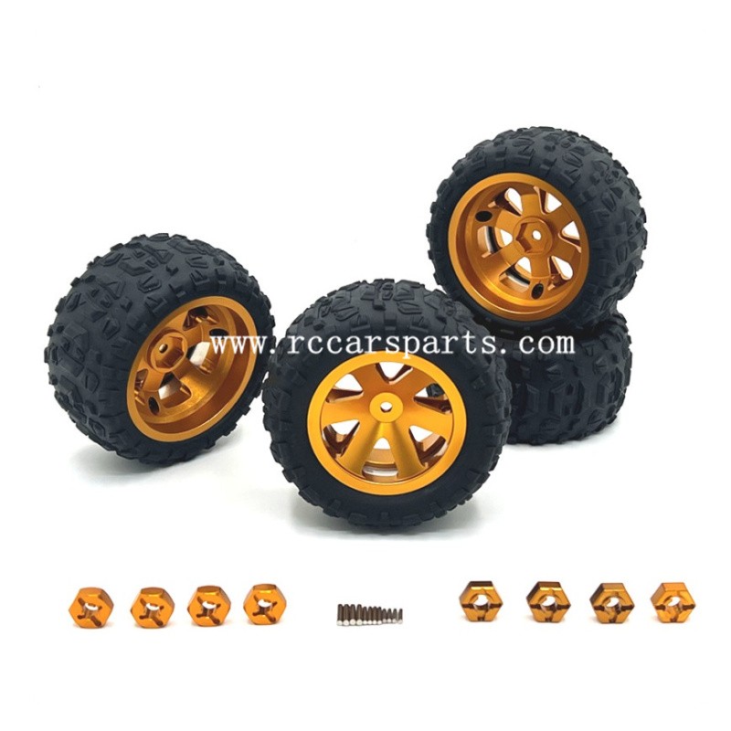 RC Car Parts Upgrade Metal Wheels Gold For SCY 16201/16201 PRO