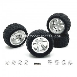 1/16 Parts RC Car SCY 16101 Upgrade Metal Wheels Silver