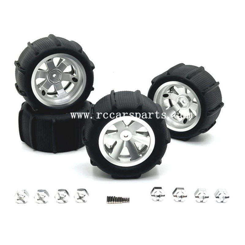 SCY 16101 Upgrade Metal Beach Tires Silver