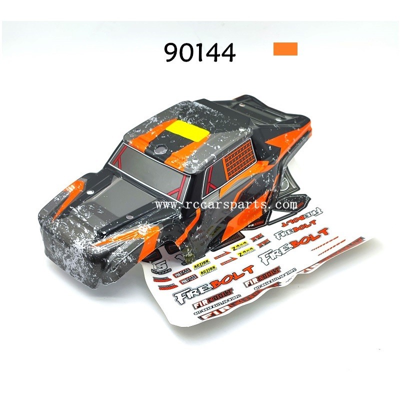 HBX 901 901A 4WD RC Truck Parts Body (Orange)+Body Decal 90144