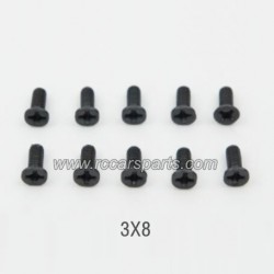 PXtoys 9200 Spare Parts 3X8 Flattened Head Machine Screw P88033