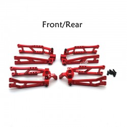 HBX 901A RC Car Upgrade Metal Front Rear Suspension Arms Kit-Red