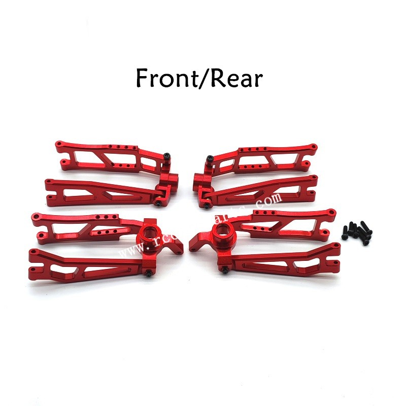 HBX 903A Upgrade Parts Metal Front Rear Suspension Arms Kit-Red