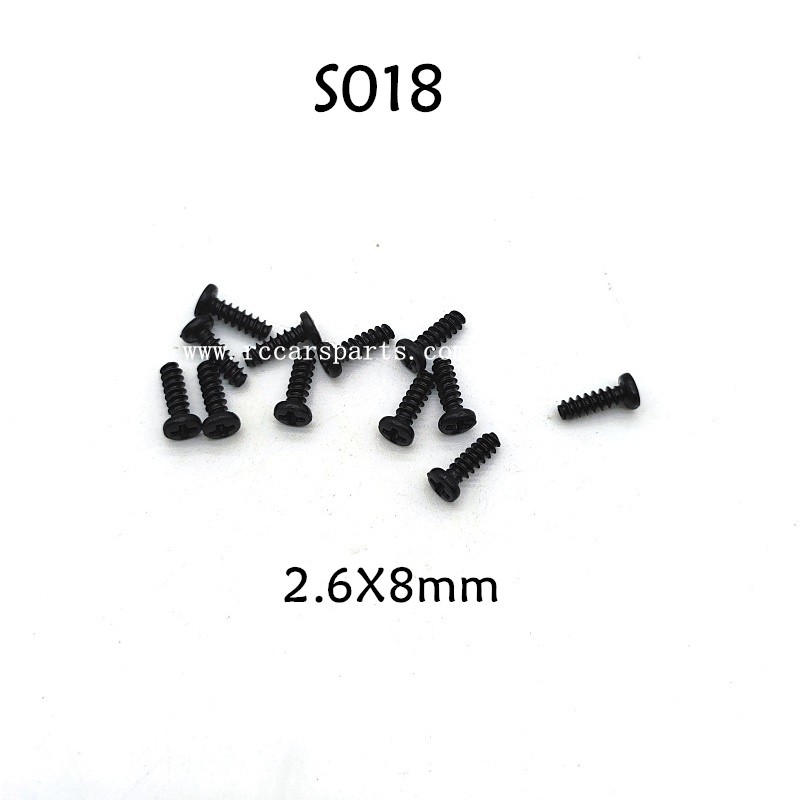 HBX 901 901A 4WD RC Car Parts Round Head Self Tapping Screw 2.6X8mm S018