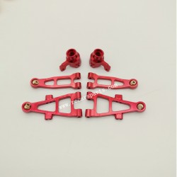 Upgrade Alloy Front Steering Cup+Swing Arm-Red For RC Car ENOZE 9501E