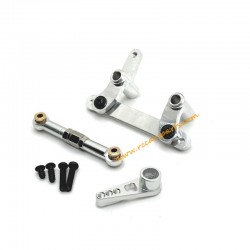 SCY 16104 PRO Upgrade Metal Steering Kit+Servo Rod+Servo Arm Parts-Silver