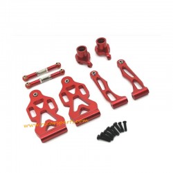 RC Car SCY-16104 PRO Upgrade Metal Front Steering Cup+Steering Rod+Front Swimg Arm Kit Red