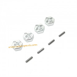 SCY 16104 PRO Upgrade Metal Wheel Hex+Pin Parts-Silver