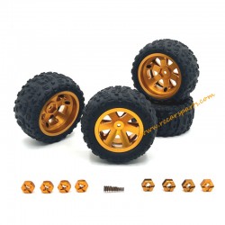 RC Car Parts Upgrade Metal Wheels Gold For SCY 16104 PRO