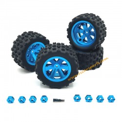 Upgrade Metal Tire Blue For SCY 16104 RC Car