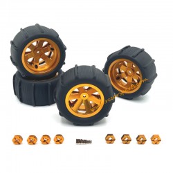 SCY 16104 Upgrade Metal Beach Tires Gold