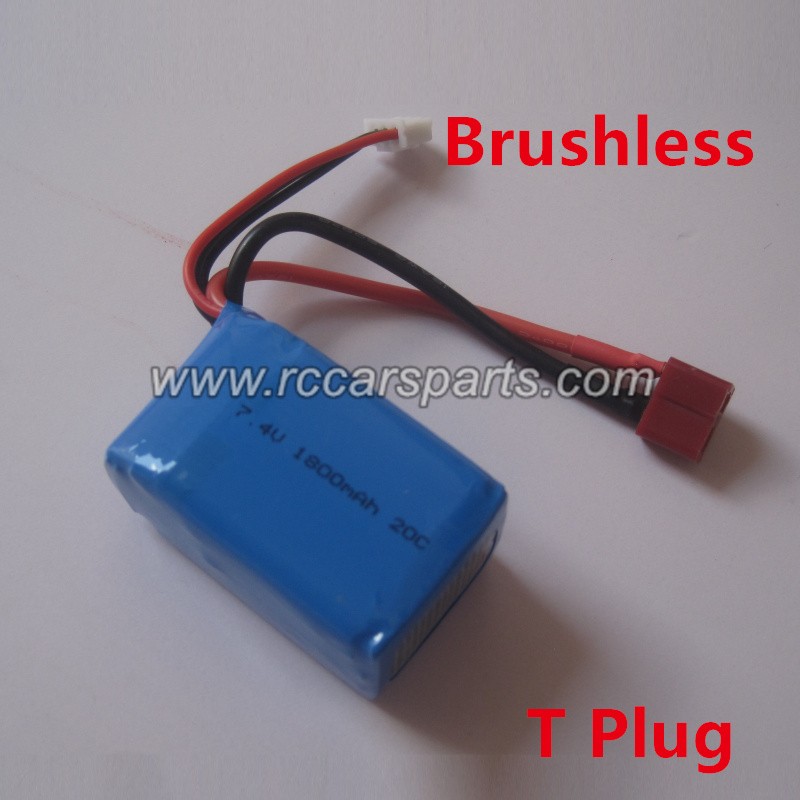 HBX 16890 Destroyer 1/16 Car Upgrade 7.4V 1800mAh Battery-T Plug (For Brushless Version Car)