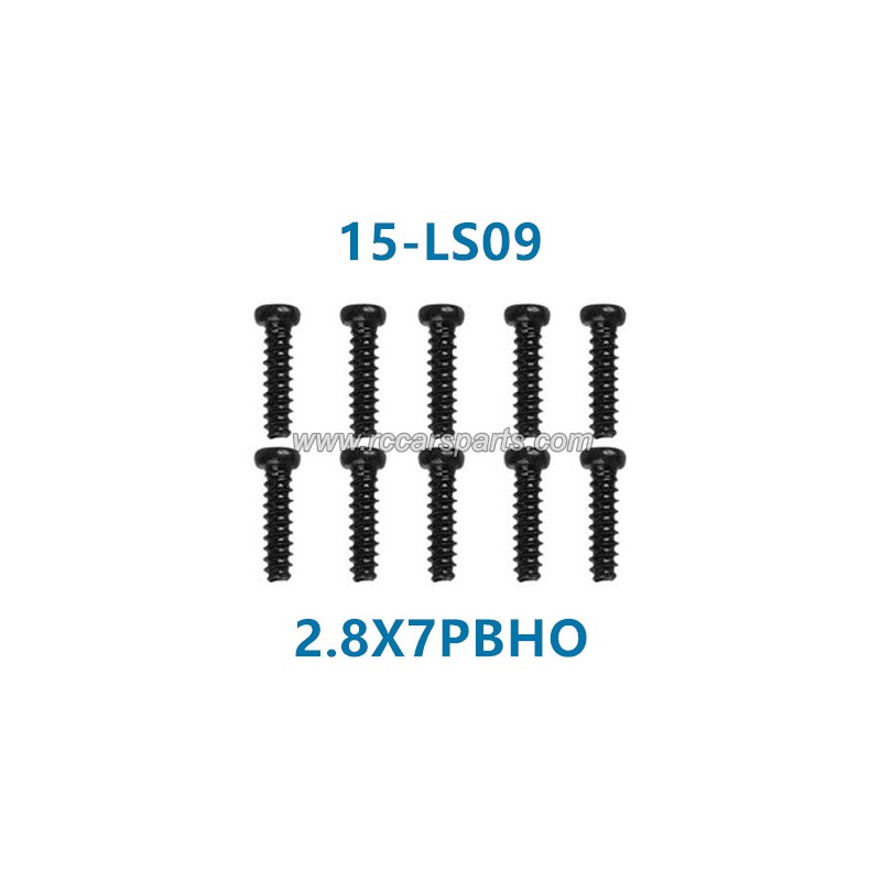 xinlehong 9130 1/16 Truck Parts Round Headed Screw 2.8X7PBHO 15-LS09