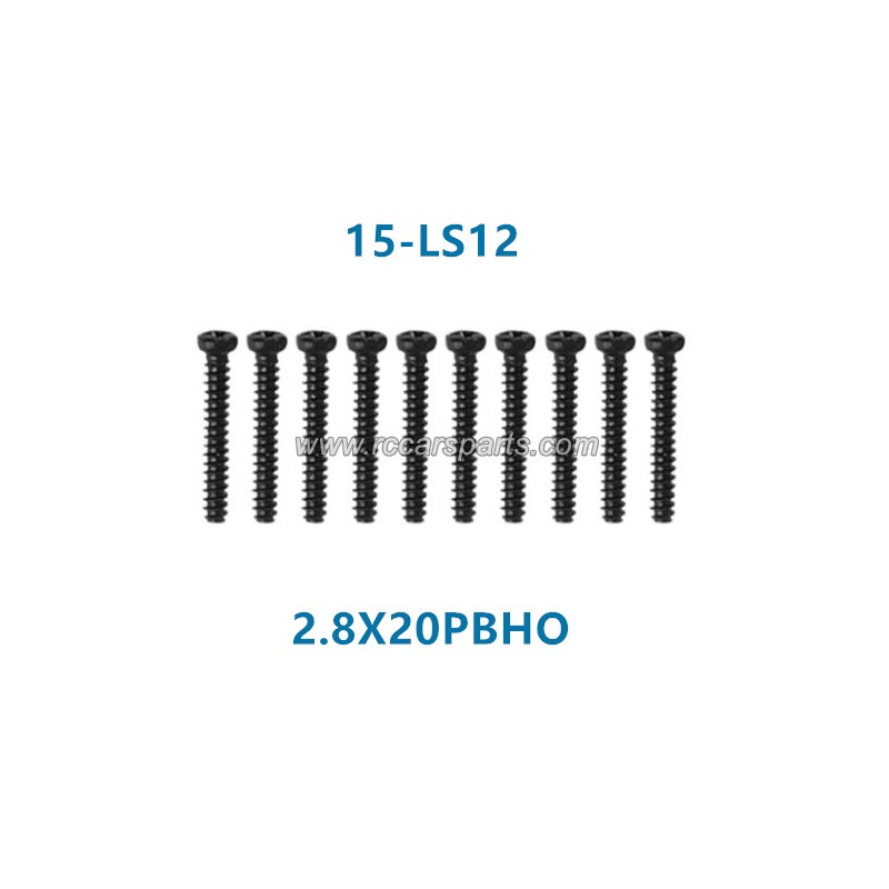 xinlehong 9130 1/16 Truck Parts Round Headed Screw 2.8X20PBHO 15-LS12